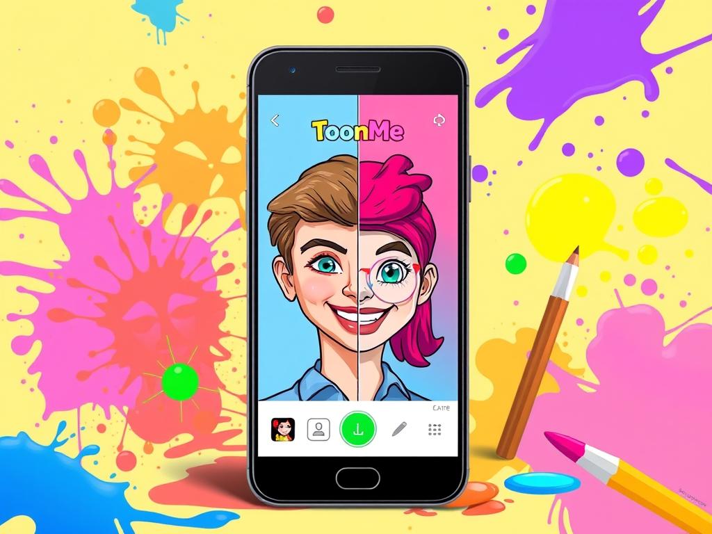 ToonMe app transformando foto em desenho