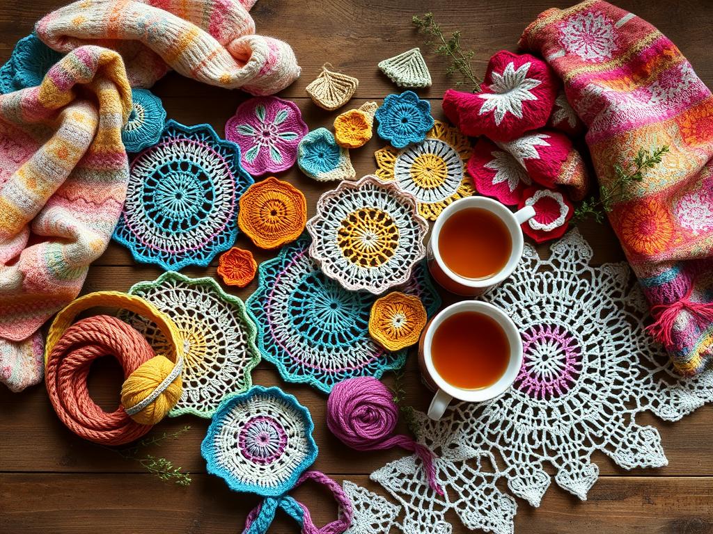 fotografia de produtos de crochê