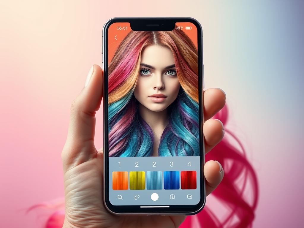 funcionamento de app de cabelo